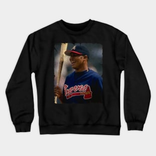 Andruw Jones in Atlanta Braves Crewneck Sweatshirt